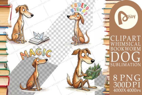 Download Watercolor Storytime Dog Sublimation - Dog Collection