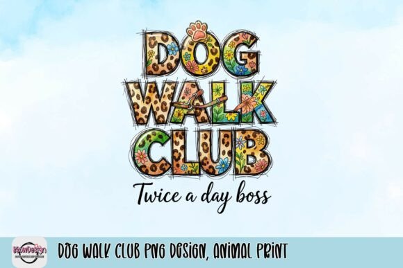 Download Dog Walk Club PNG Design, Animal Print - Dog Collection