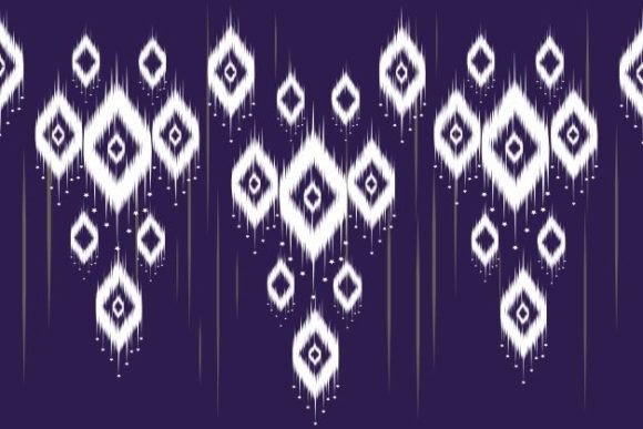 Download Ikat Ethnic Indogo Seamless Pattern - Dog Collection