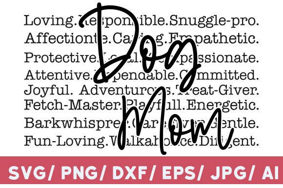 Download Dog Mom Words Svg Png, Dog Mom Sublimati - Dog Collection