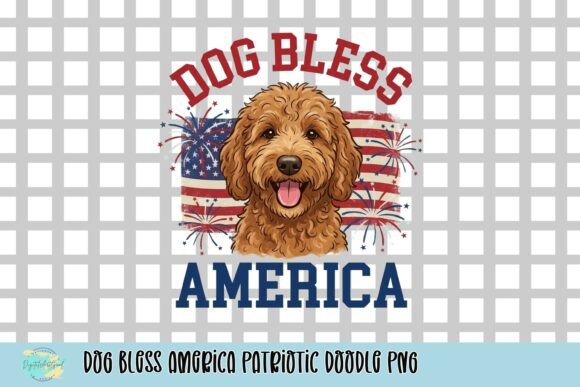 Download Dog Bless America Patriotic Doodle PNG - Dog Collection