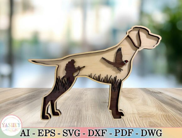 Download Layered Hunting Dog Laser Cut File SVG - Dog Collection