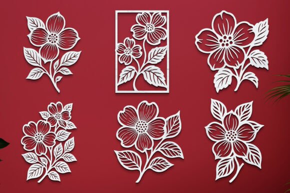 Download Dogwood Flower Wall Art Laser Cut Bundle - Dog Collection