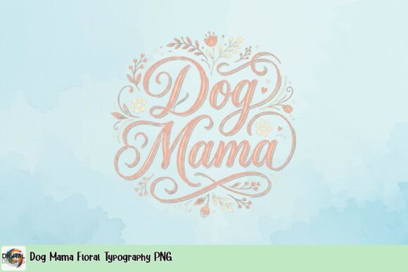 Download Dog Mama Floral Typography PNG - Dog Collection