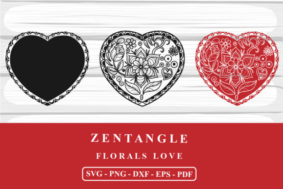 Download Florals Love Zentangle SVG Cutting Files - Svg cutting files Collection